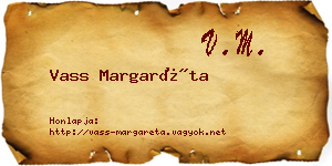 Vass Margaréta névjegykártya