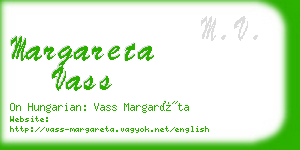 margareta vass business card